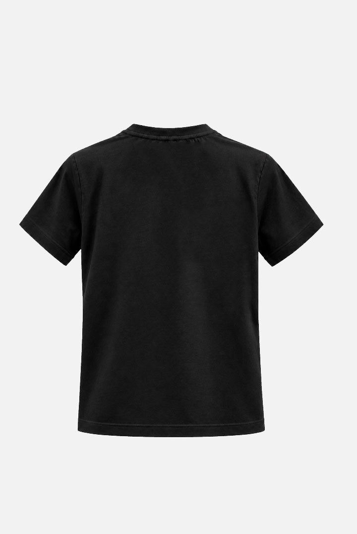 Elisabetta Franchi Bambina T-shirt Nera con Logo EFTS265CJE018.N000