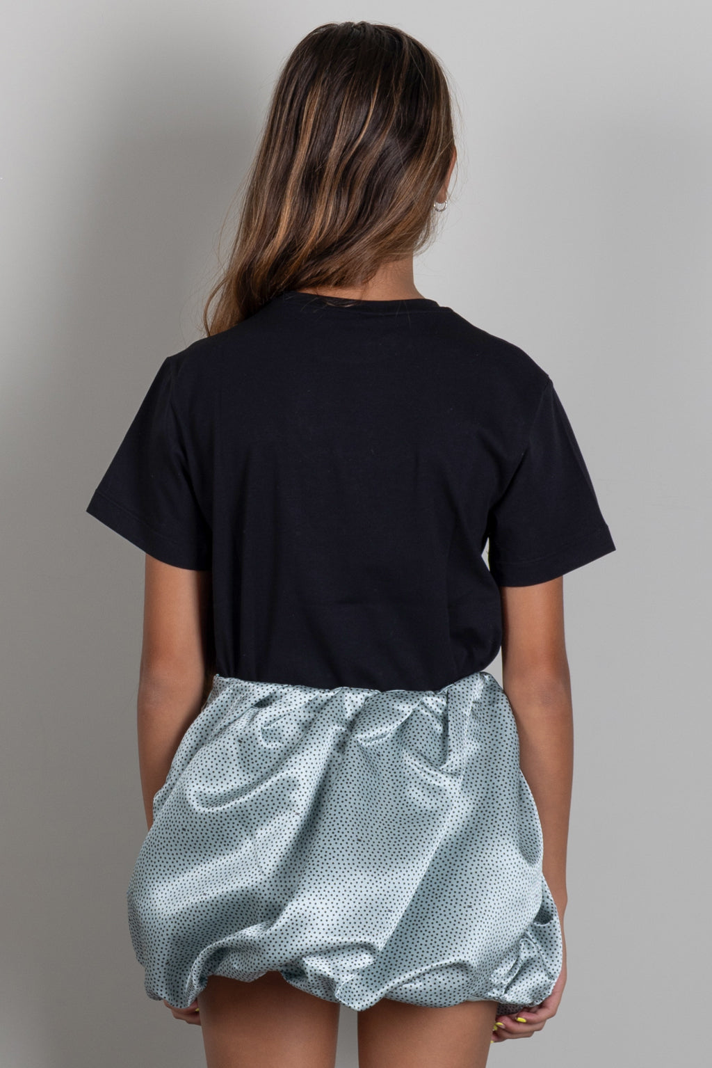 Elisabetta Franchi Bambina T-shirt Nera con Logo In Strass EFTS271CJE018.N000