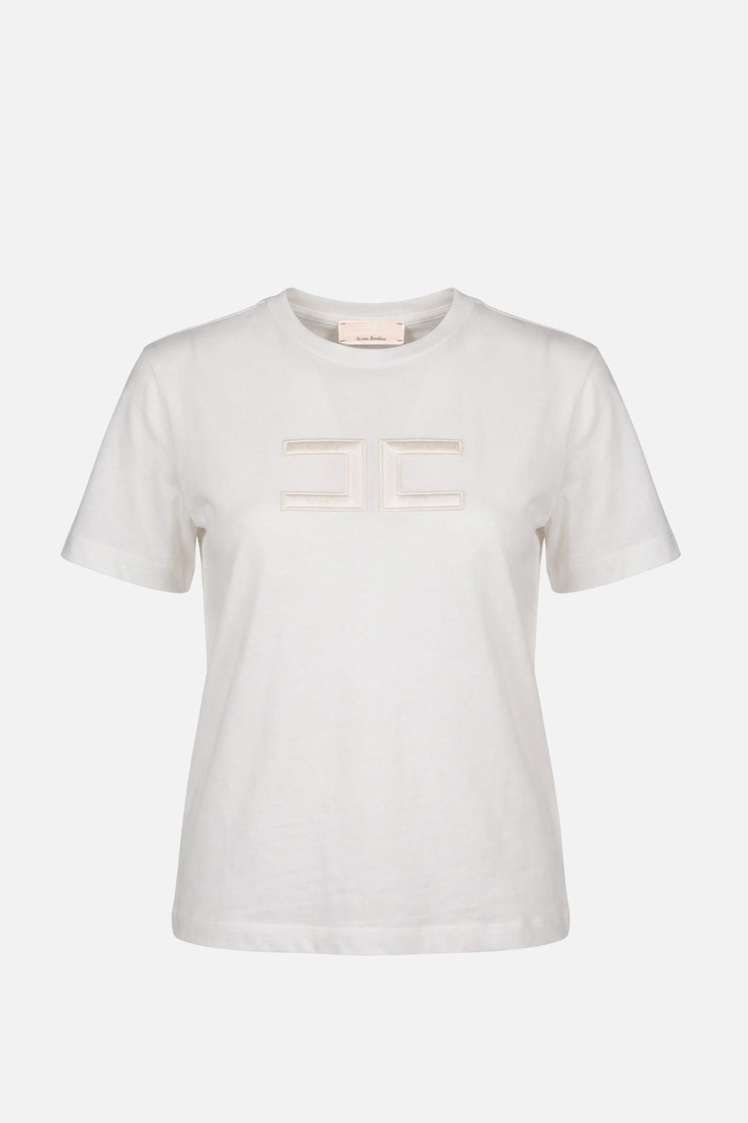Elisabetta Franchi Bambina T-shirt On Logo Frontale Ricamato EFTS265CJE018.0004