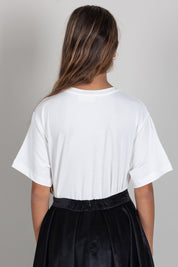 Elisabetta Franchi Bambina T-shirt On Logo Frontale Ricamato EFTS265CJE018.0004