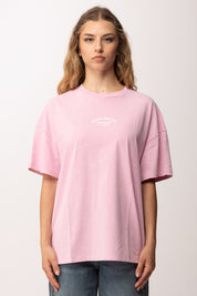 Patrizia Pepe T-shirt Over con Stampa Lettering 2M4552 J428 MARBLE SHELL LILAC