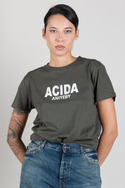Aniye By T-shirt Regular Acida con Stampa a Contrasto 181329 ARMY :AI26