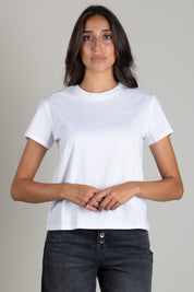 Patrizia Pepe T-shirt Regular Fit In Cotone 8M1543 J111 BIANCO OTTICO