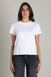 Patrizia Pepe T-shirt Regular Fit In Cotone 8M1543 J111 BIANCO OTTICO