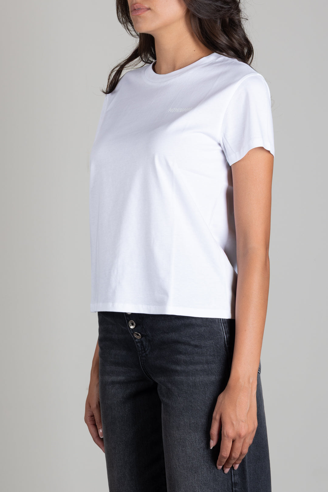 Patrizia Pepe T-shirt Regular Fit In Cotone 8M1543 J111 BIANCO OTTICO