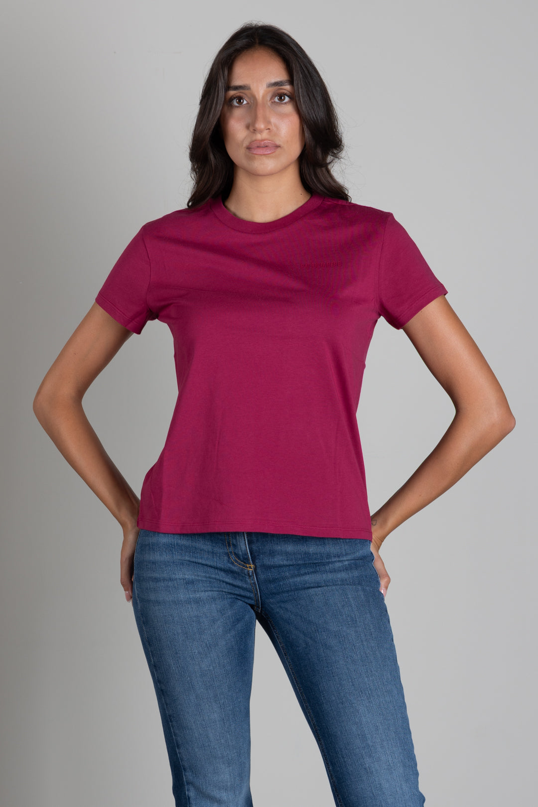 Patrizia Pepe T-shirt Regular Fit In Cotone 8M1543 J111 MARTIAN BURGUNDY