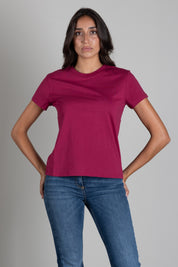 Patrizia Pepe T-shirt Regular Fit In Cotone 8M1543 J111 MARTIAN BURGUNDY