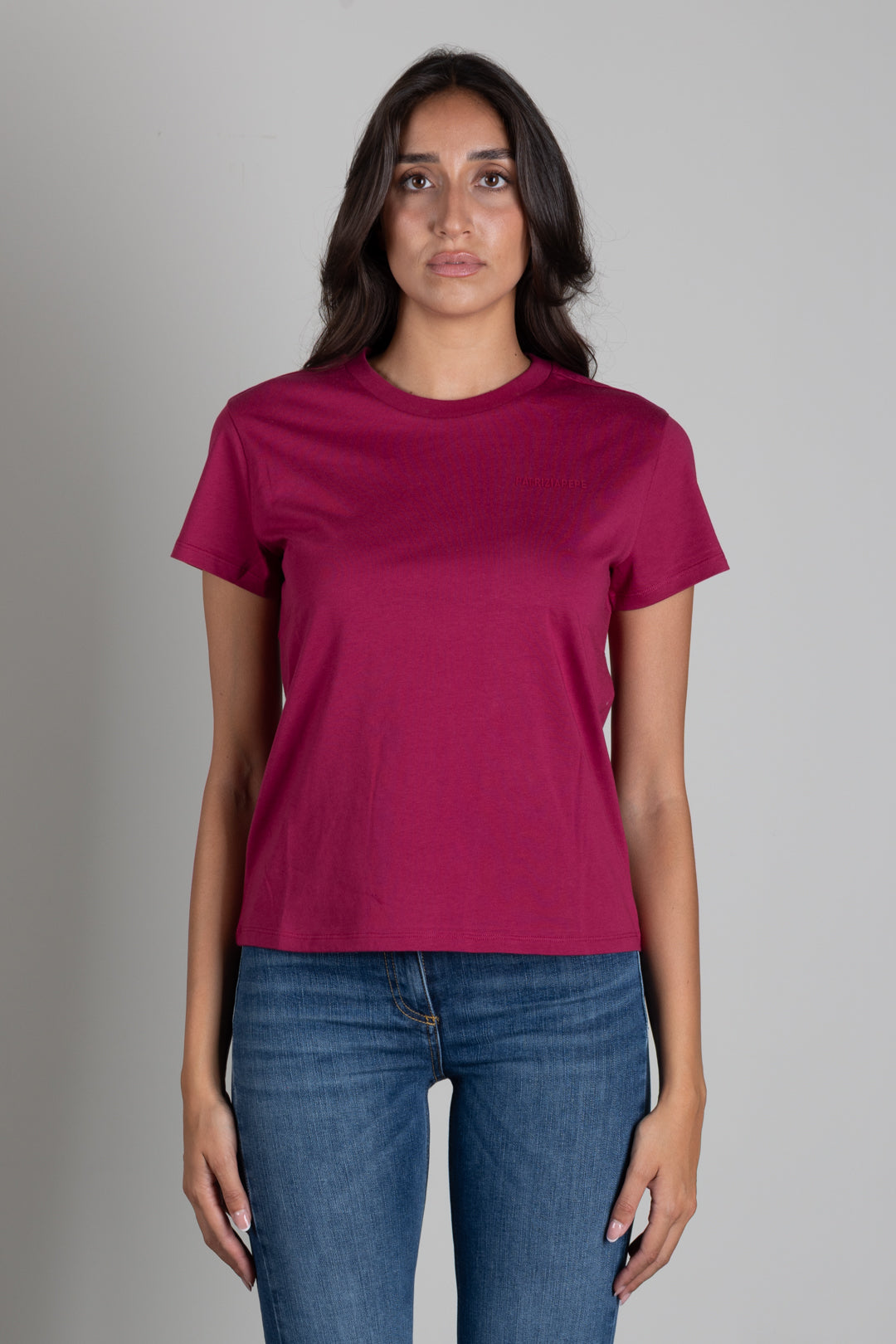 Patrizia Pepe T-shirt Regular Fit In Cotone 8M1543 J111 MARTIAN BURGUNDY