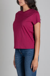 Patrizia Pepe T-shirt Regular Fit In Cotone 8M1543 J111 MARTIAN BURGUNDY