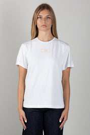 Elisabetta Franchi Bambina T-shit  con Logo Ricamato a Contrasto EFTS268CJE018.0204