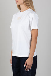 Elisabetta Franchi Bambina T-shit  con Logo Ricamato a Contrasto EFTS268CJE018.0204