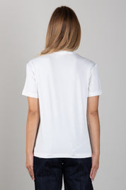 Elisabetta Franchi Bambina T-shit  con Logo Ricamato a Contrasto EFTS268CJE018.0204
