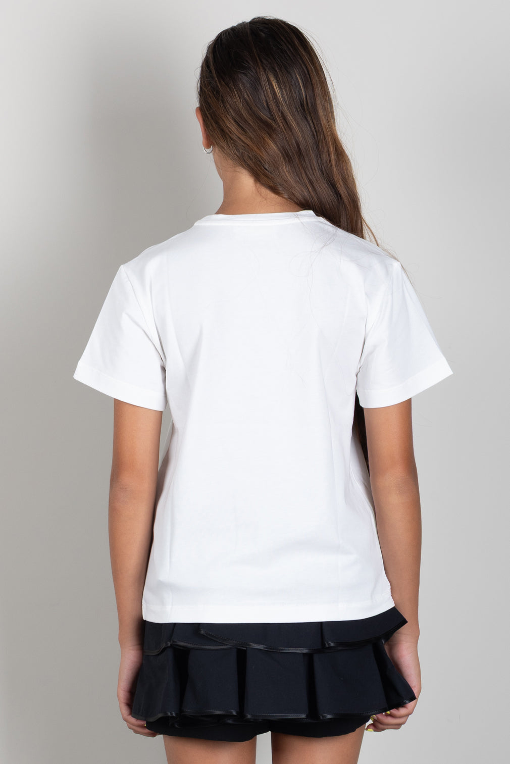 Elisabetta Franchi Bambina T-shit  con Logo Ricamato a Contrasto EFTS268CJE018.0204