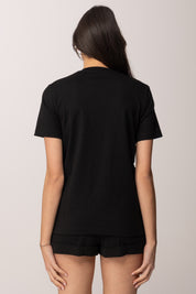 Elisabetta Franchi T-shirt con Applicazione Logo MA68P61E2 NERO