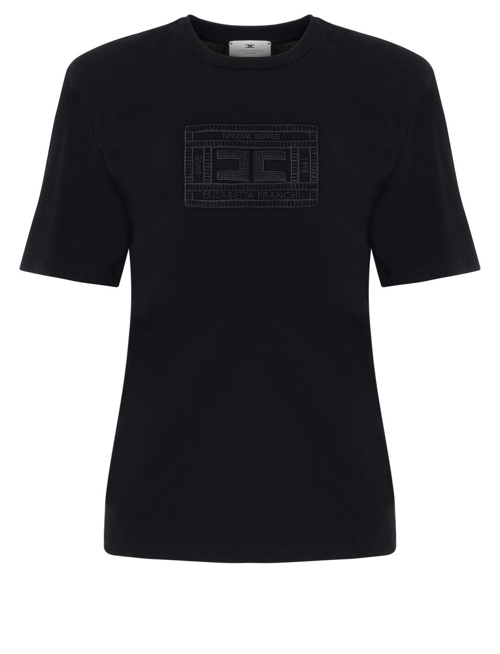 Elisabetta Franchi Donna T-shirt con Dettaglio Traforato