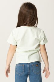 Elisabetta Franchi Bambina T-shirt con Doppia C EFTS2370JE006 MENTA