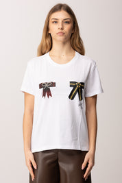 Meme Road T-shirt con Fiocchi M3223M BIANCO