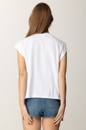 Twin-set T-shirt con Inserto In Pizzo 251TP2073 BIANCO OTTICO