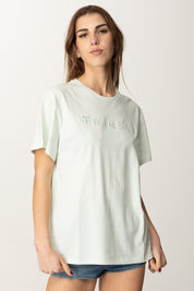 Twin-set T-shirt con Logo Ricamato 251TT2041 WATER GREEN