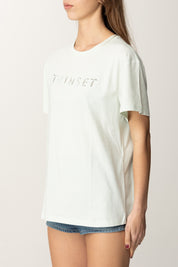 Twin-set T-shirt con Logo Ricamato 251TT2041 WATER GREEN