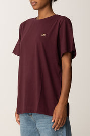 Twin-set T-shirt con Placchetta Logo In Strass 252TP2057 WINETASTING