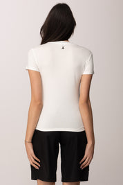 Patrizia Pepe T-shirt con Stampa Feel Alive 8M1807 J051 BIANCO