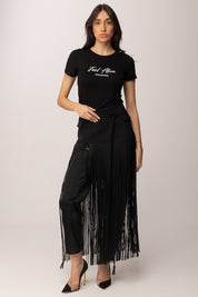 Patrizia Pepe T-shirt con Stampa Feel Alive 8M1807 J051 NERO