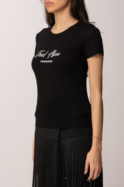 Patrizia Pepe T-shirt con Stampa Feel Alive 8M1807 J051 NERO