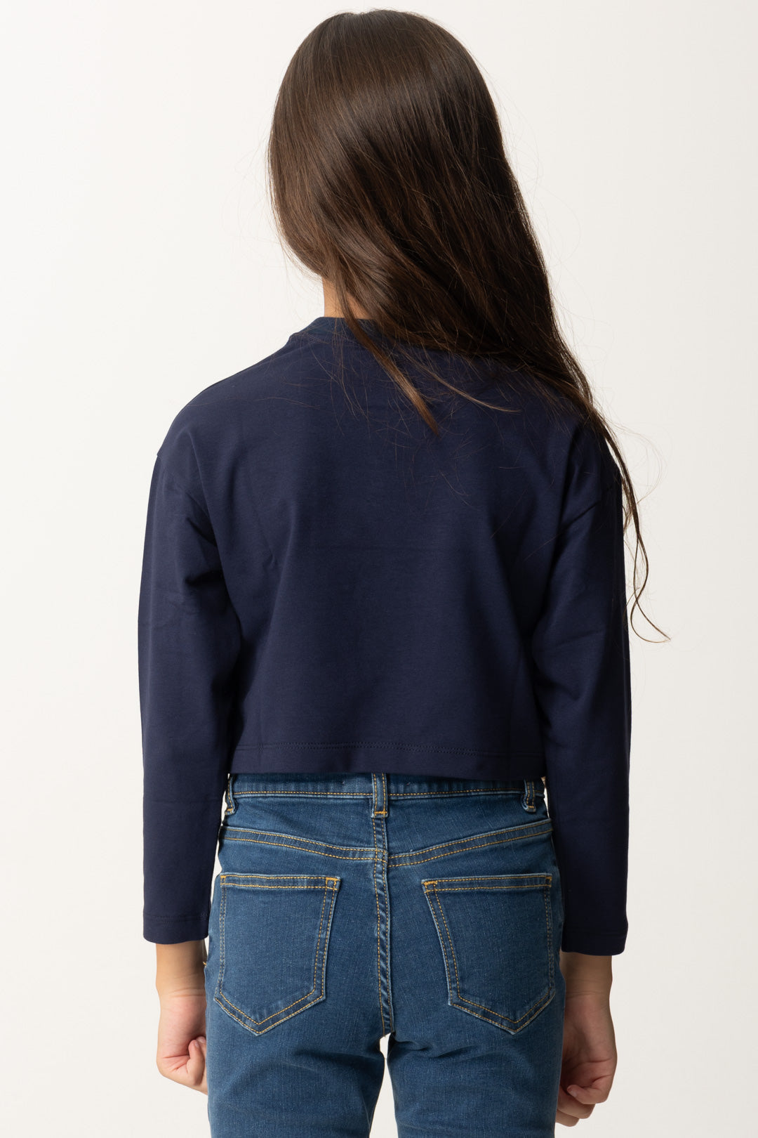 Felpa Bambina Freebily - Crewneck Manica Lunga In Cotone E Poliestere, Colori Vivaci