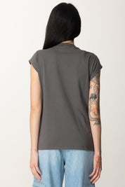 Pinko T-shirt Stampa Queen Of the Road 104603 A2DA GRIGIO-GABBIANO SCURO