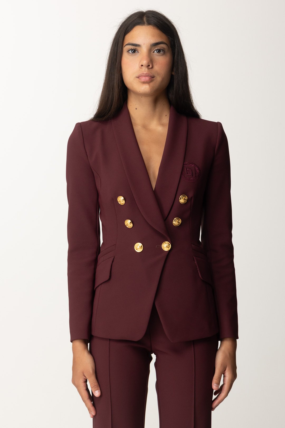 Elisabetta Franchi Woman Suit Jacket and Pants TP00246E2 RED