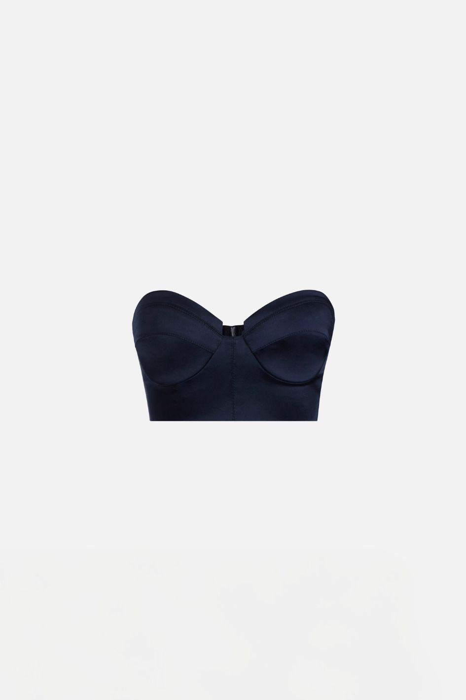 Elisabetta Franchi Top a Fascia In Raso Stretch TO06966E2 BLU NOTTE