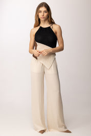 Akep Top Asimmetrico In Maglia Multicolor CNKD13073 NERO