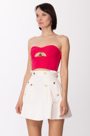 Elisabetta Franchi Top con Ciondolo Moneta TO02032E2 FUXIA