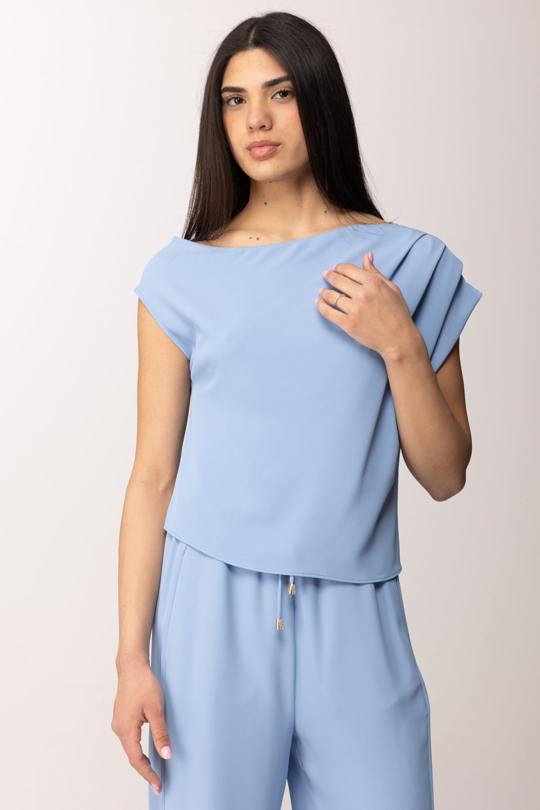 Hanita Top con Drappeggio Asimmetrico H.M3128.4558 ICEBERG