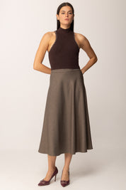 Khloe Femme Top Crop Collo Alto con Strass MORO