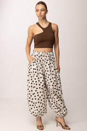 Khloe Femme Top Crop con Scollo Simmetrico P2508 CACAO