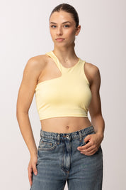 Khloe Femme Top Crop con Scollo Simmetrico P2508 GIALLO