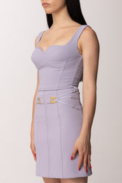 Elisabetta Franchi Top In Doppio Crêpe Stretch TO04161E2 LILLA