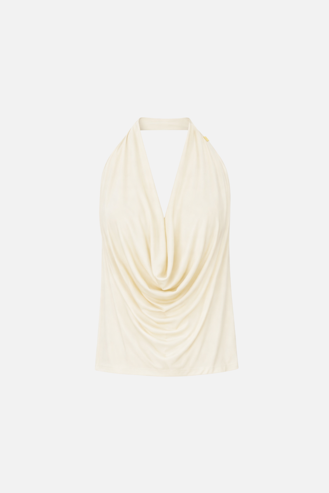 Elisabetta Franchi Top In Jersey Di Viscosa Lucida CN00861E2 AVORIO