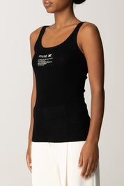 Elisabetta Franchi Top In Maglia con Stampa "muse" TK63B57E2 NERO