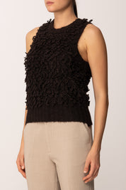 Khloe Femme Top In Maglia con Texture 3d MORO