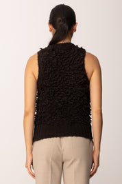 Khloe Femme Top In Maglia con Texture 3d MORO