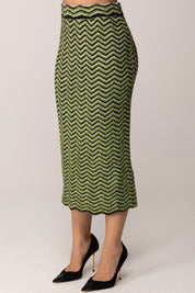 Akep Top In Maglia Lurex con Motivo Zig Zag
 CNKD11002 VERDE
