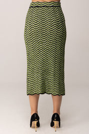 Akep Top In Maglia Lurex con Motivo Zig Zag
 CNKD11002 VERDE