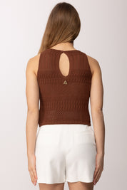 Akep Top In Maglia Traforata CNKD13264 MORO