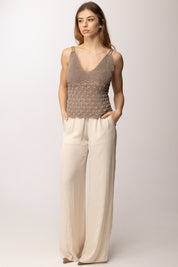 Akep Top In Maglia Traforata con Spalline Sottili CNKD13029 CORDA