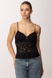 Khloe Femme Top In Pizzo con Coppe E0657 NERO