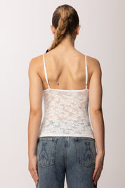 Khloe Femme Top In Pizzo con Coppe E0657 PANNA