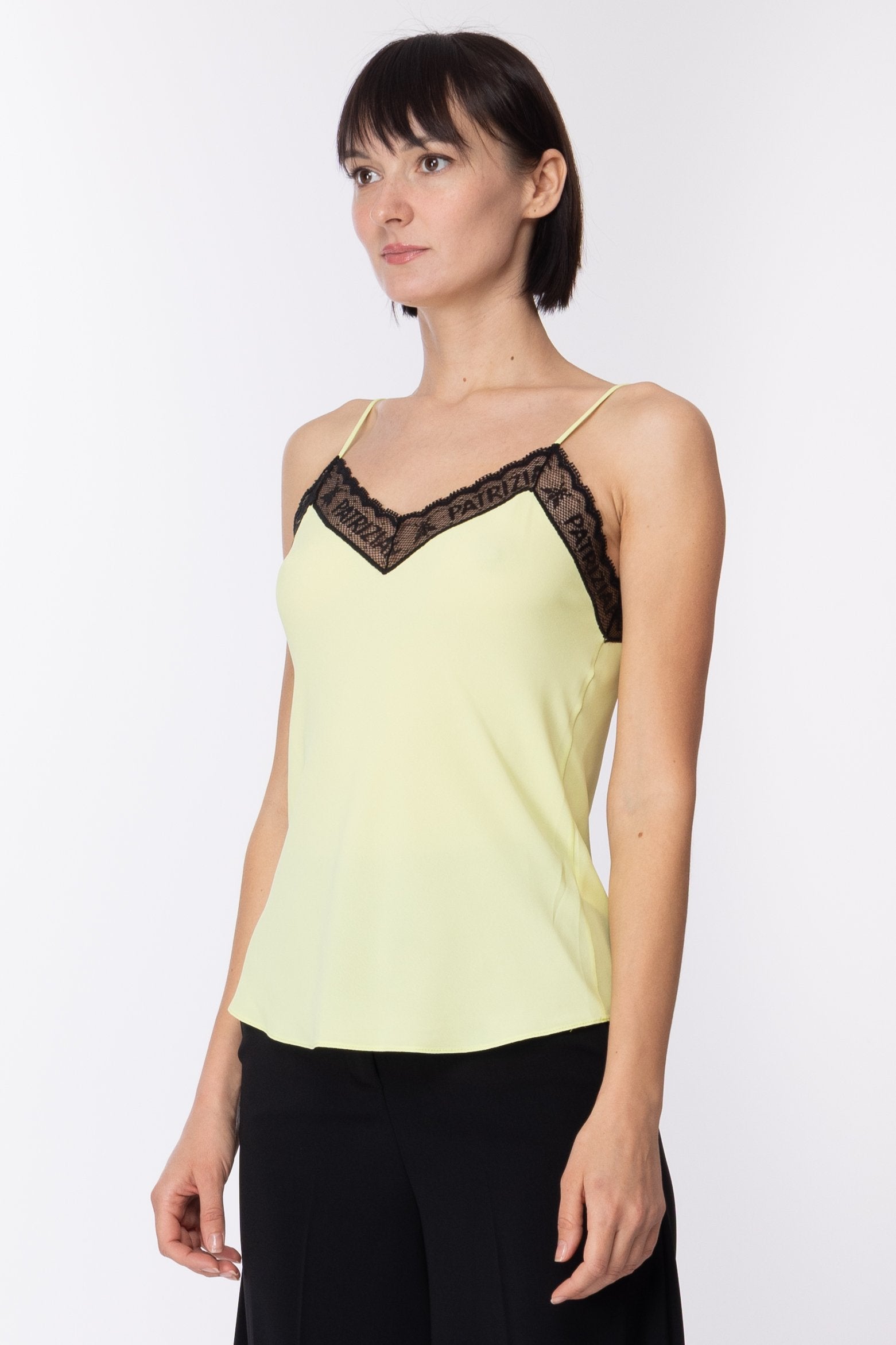 Patrizia Pepe Donna Top In Viscosa con Pizzo Logato 8C0438